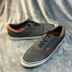 Levi's Ethan Denim II Canvas Sneakers Dark Blue Sz 13 Comfort Insoles 51848141A